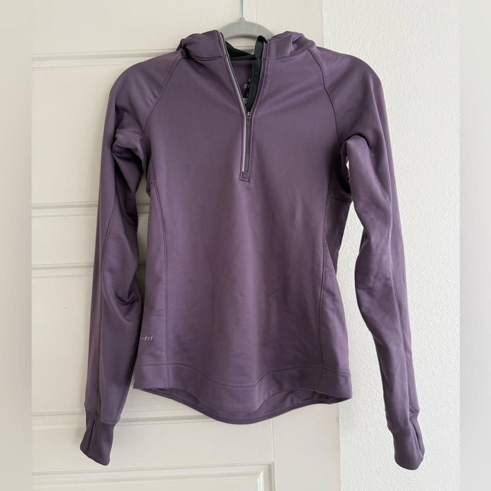Women’s Nike Dri-Fit Long Sleeve Purple Pullover with Hood